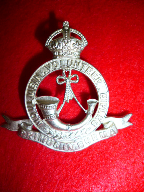 Moulmein Volunteer Rifles KC Cap Badge